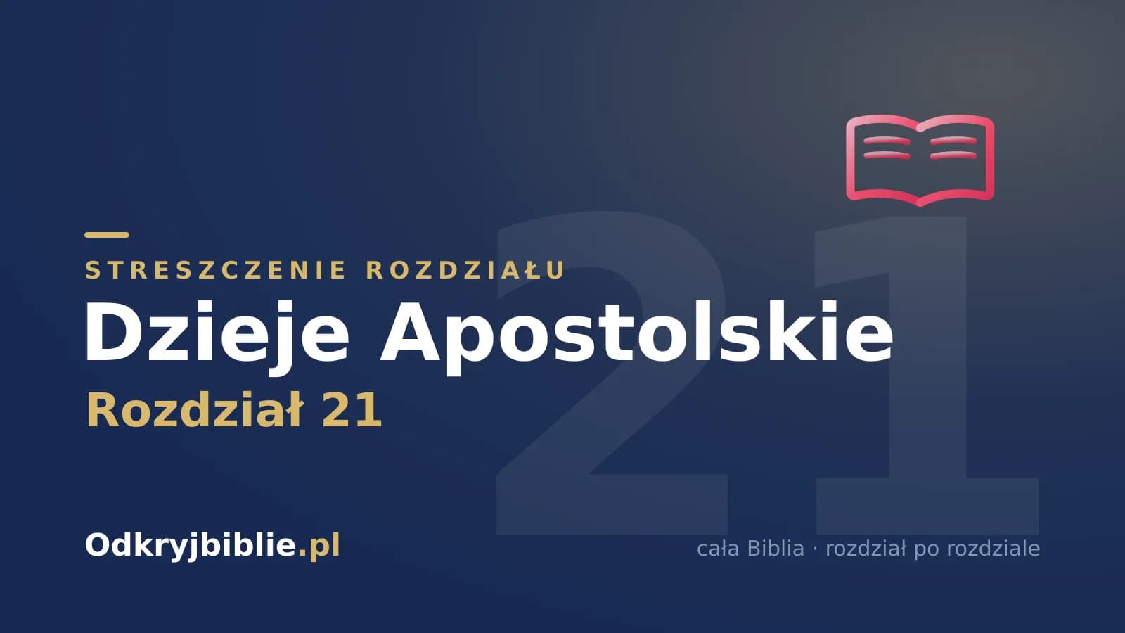 Dzieje Apostolskie 21 — streszczenie rozdziału