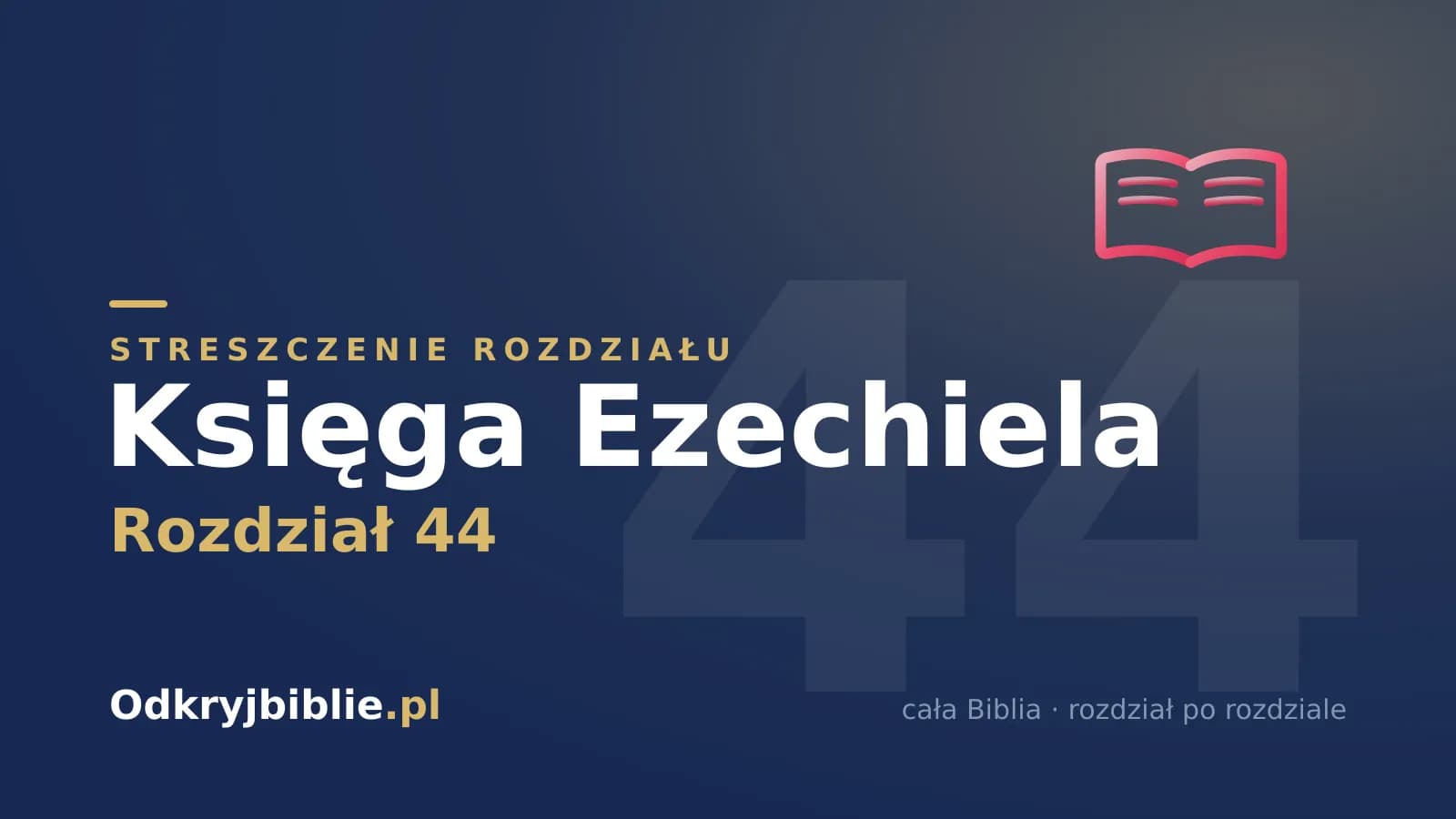 Księga Ezechiela 44 — streszczenie rozdziału