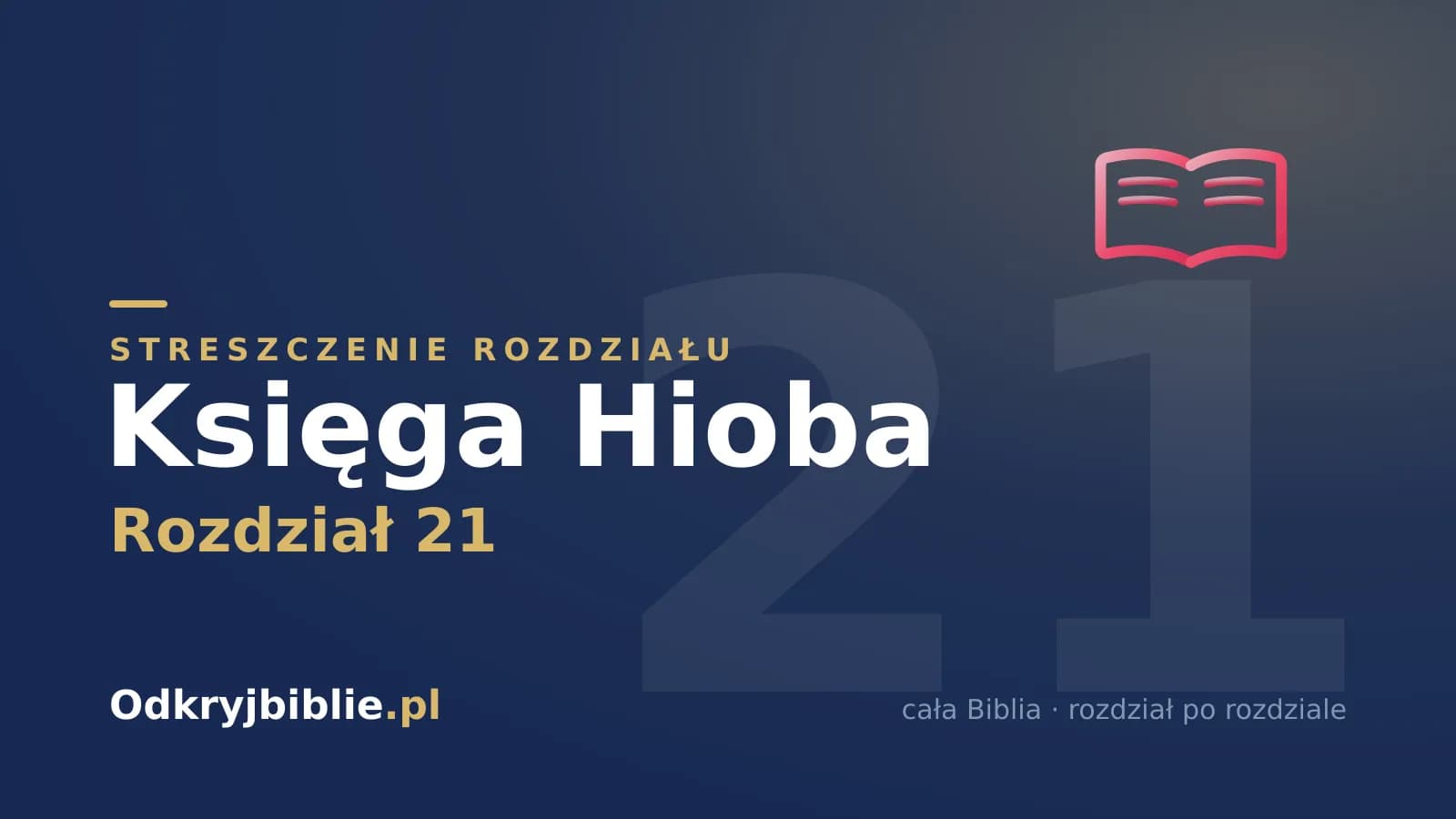 Księga Hioba 21 — streszczenie rozdziału