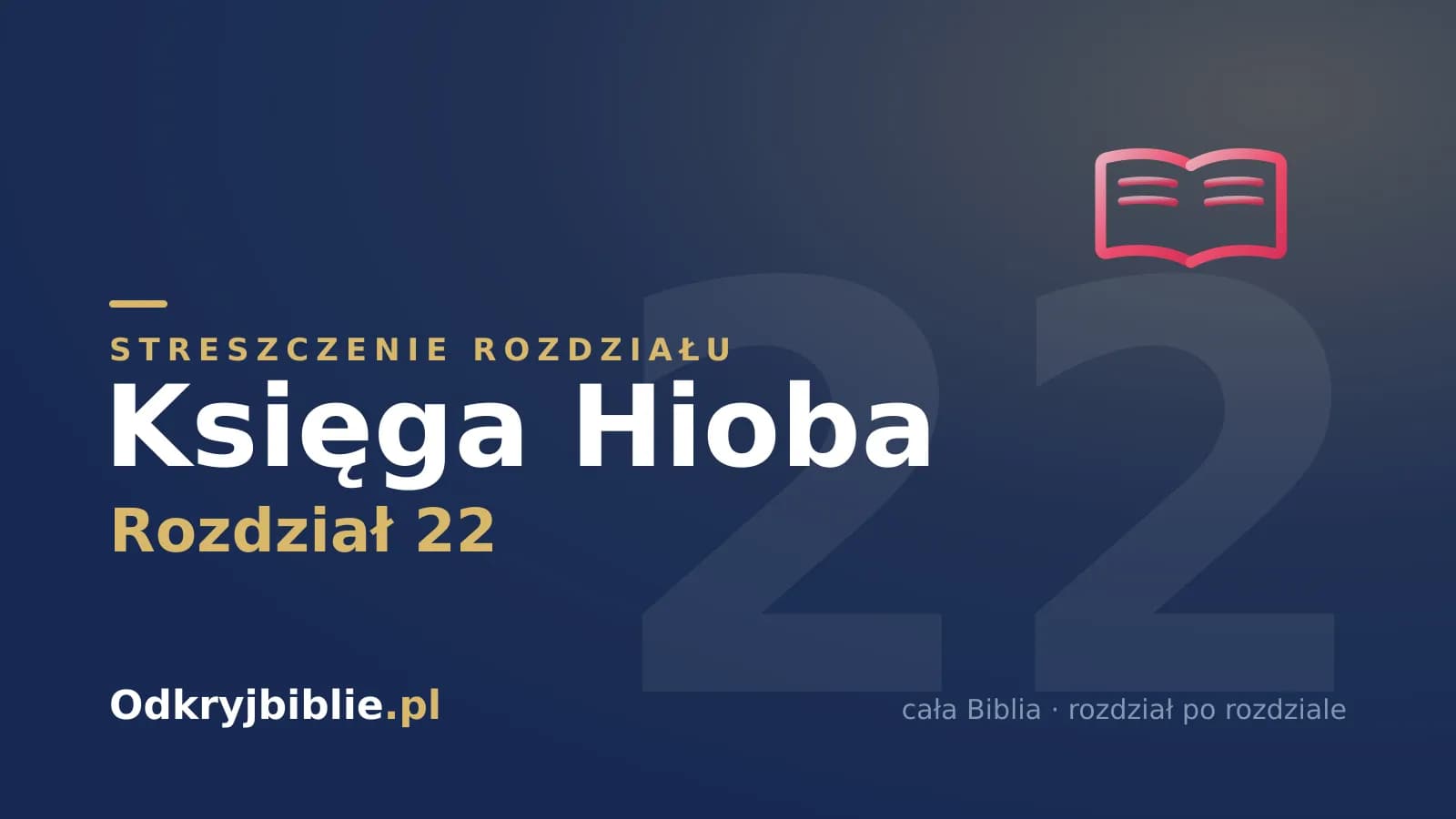 Księga Hioba 22 — streszczenie rozdziału