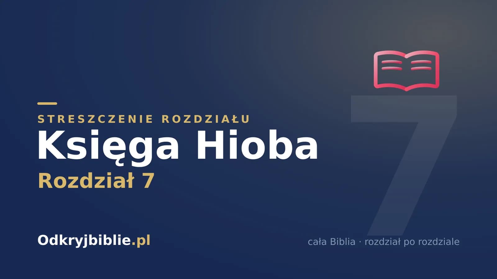 Księga Hioba 7 — streszczenie rozdziału