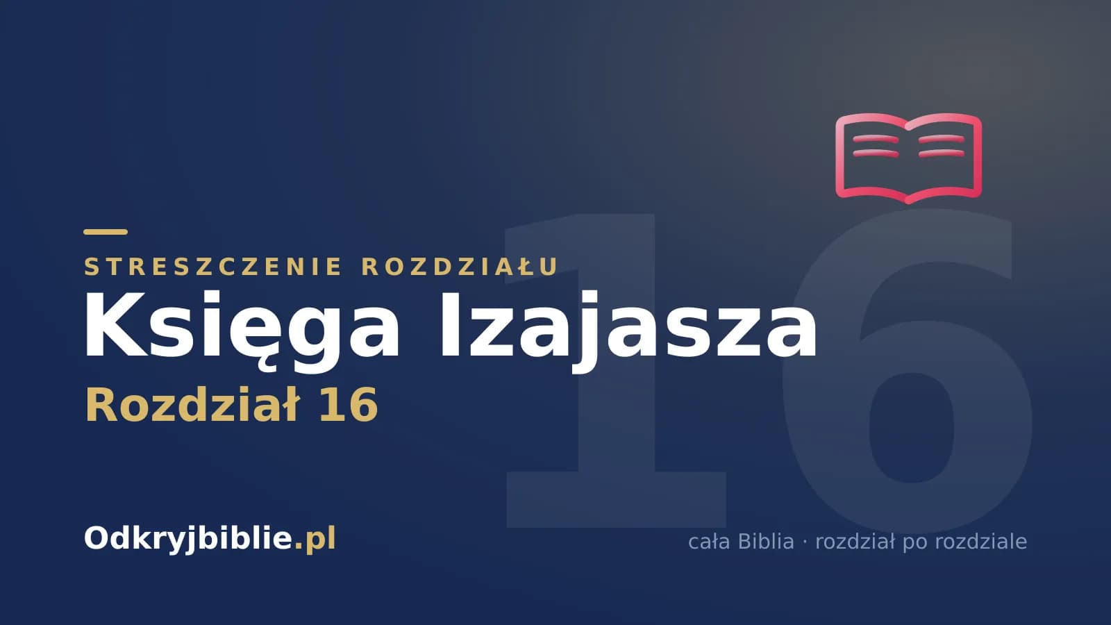 Księga Izajasza 16 — streszczenie rozdziału