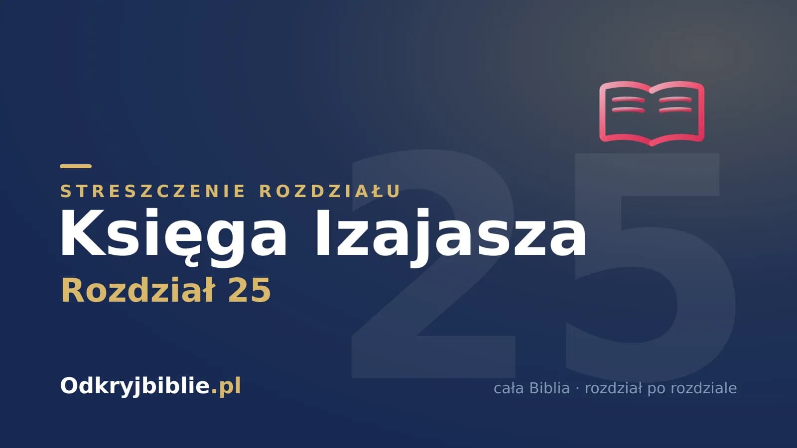 Księga Izajasza 25 — streszczenie rozdziału