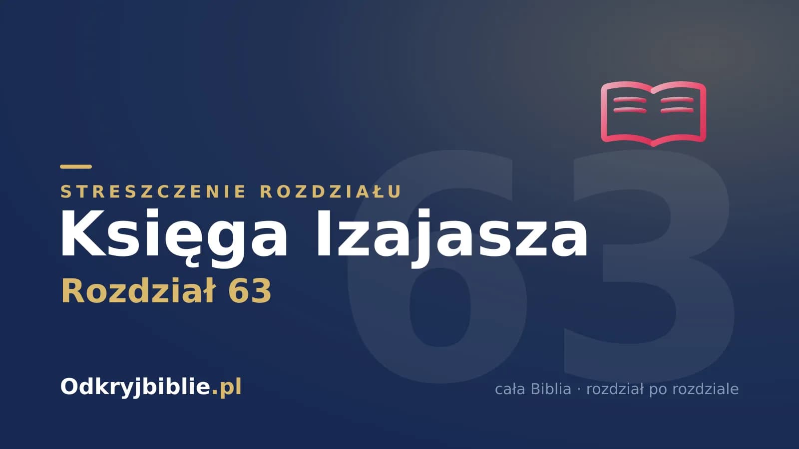 Księga Izajasza 63 — streszczenie rozdziału