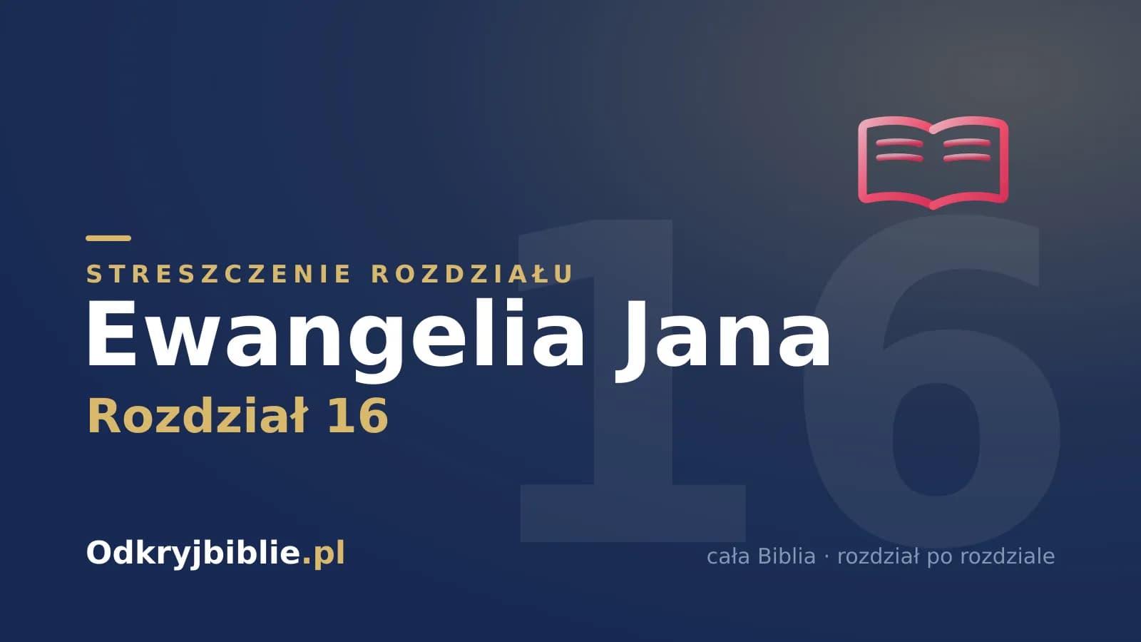 Ewangelia Jana 16 — streszczenie rozdziału