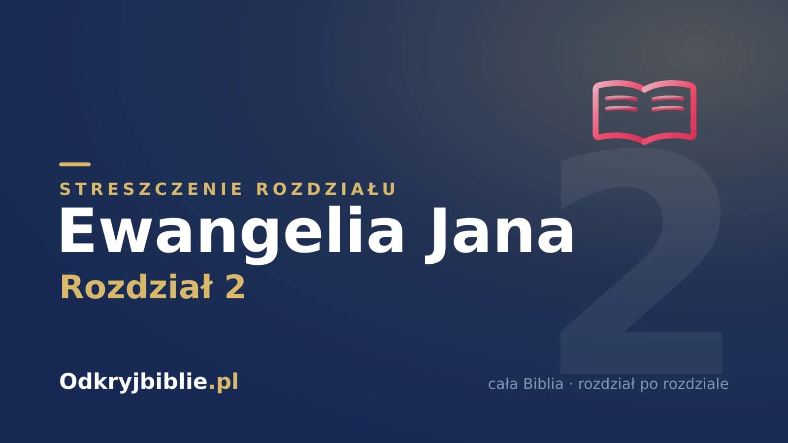 Ewangelia Jana 2 — streszczenie rozdziału