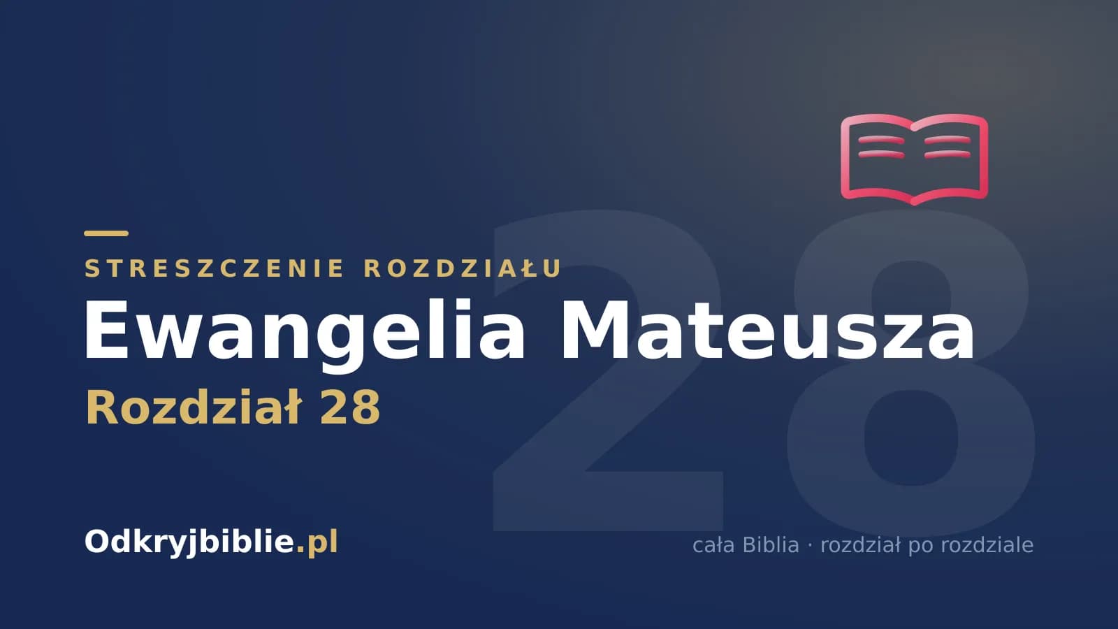 Ewangelia Mateusza 28 — streszczenie rozdziału
