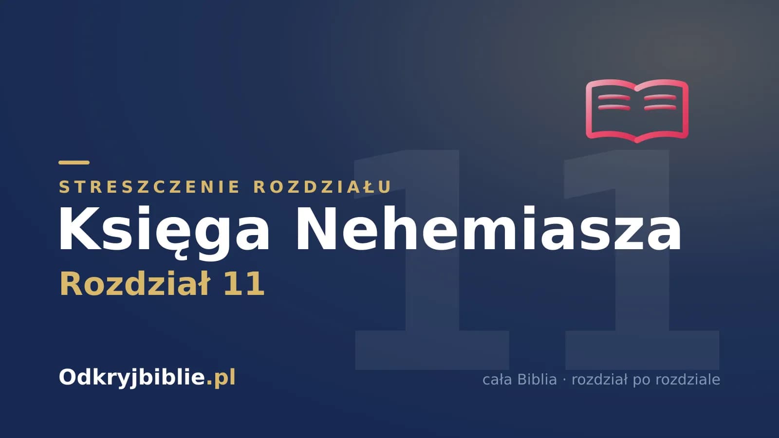 Księga Nehemiasza 11 — streszczenie rozdziału