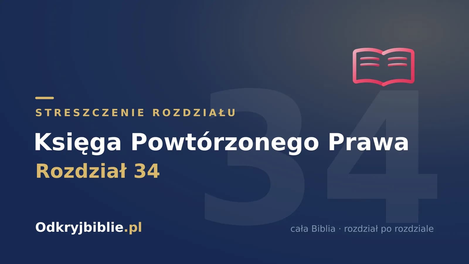 Księga Powtórzonego Prawa 34 — streszczenie rozdziału