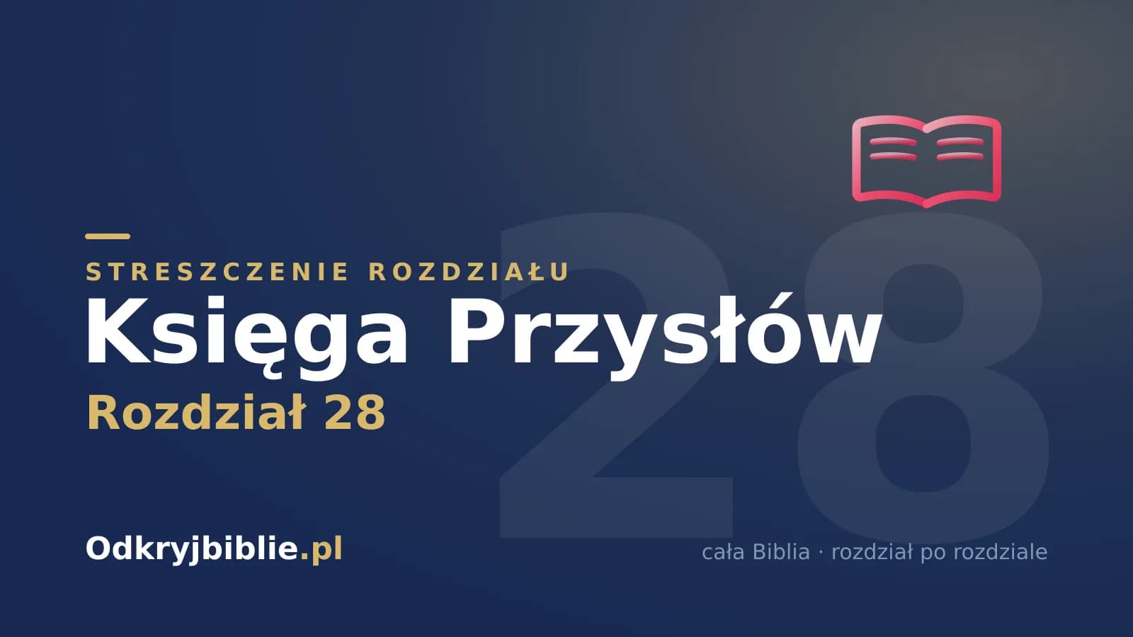 Księga Przysłów 28 — streszczenie rozdziału