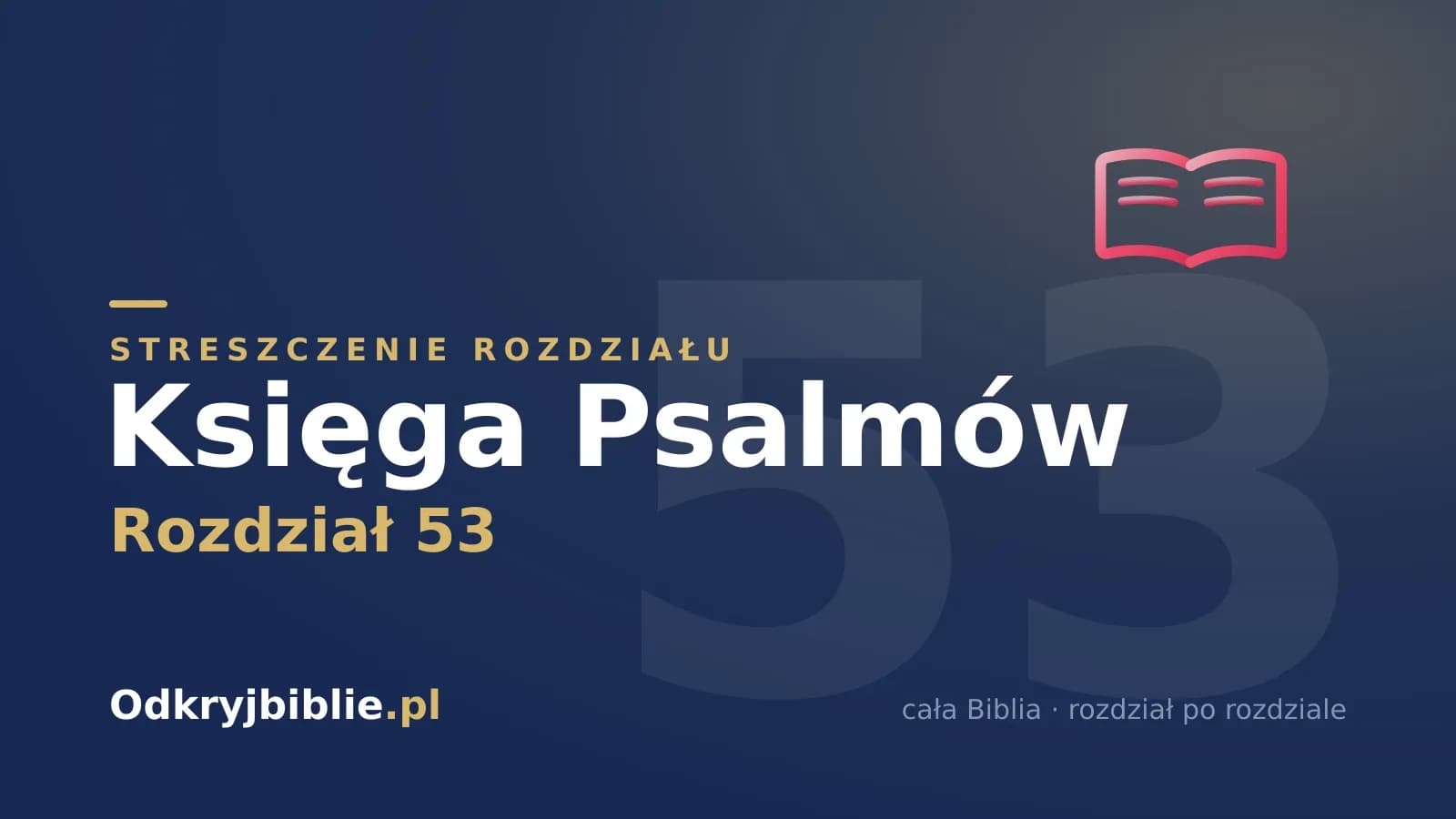 Księga Psalmów 53 — streszczenie rozdziału