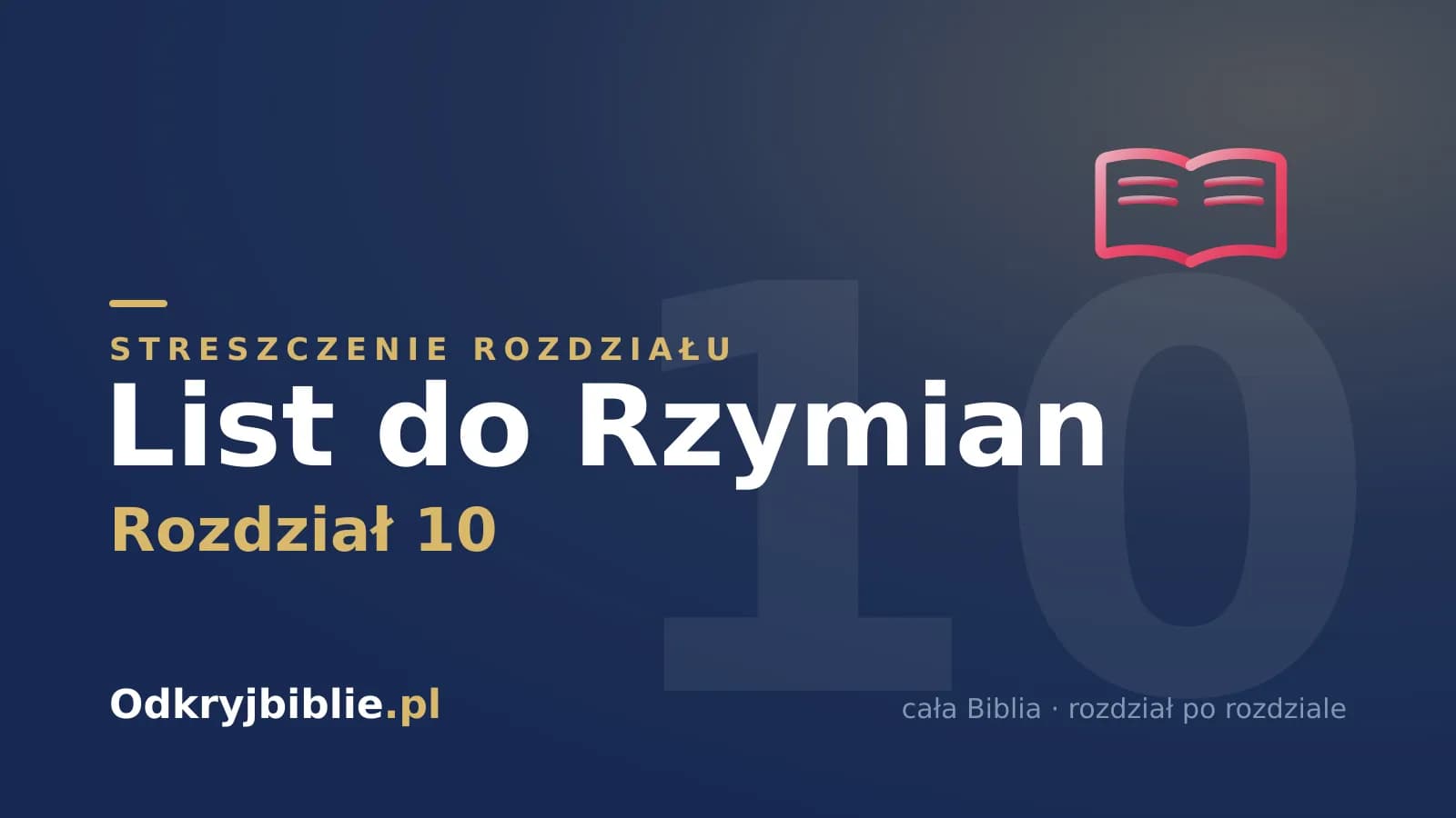 List do Rzymian 10 — streszczenie rozdziału