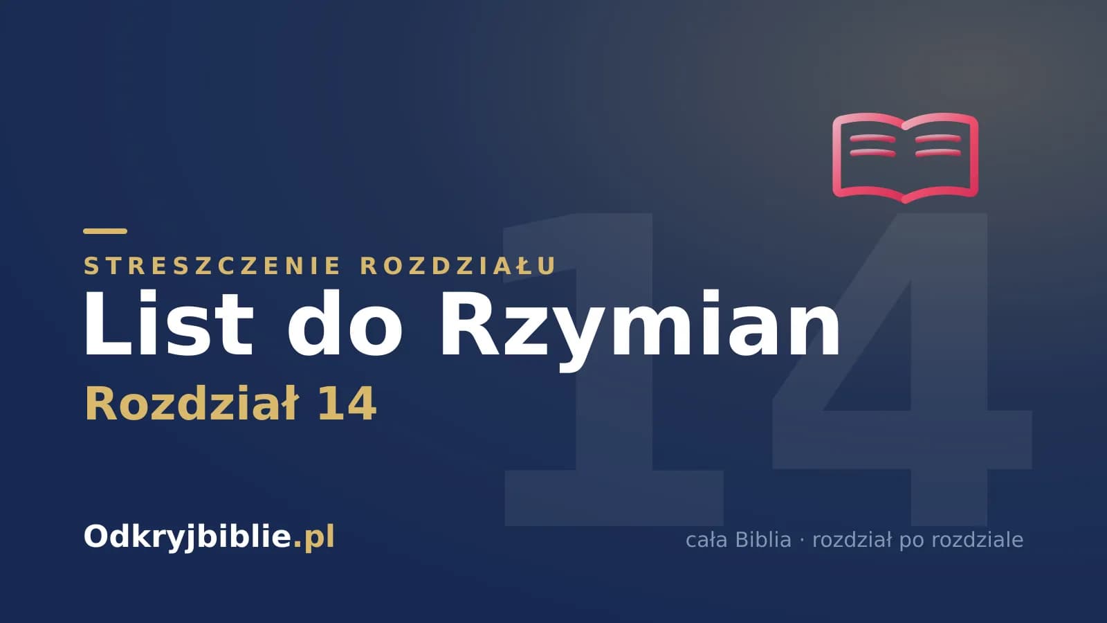 List do Rzymian 14 — streszczenie rozdziału