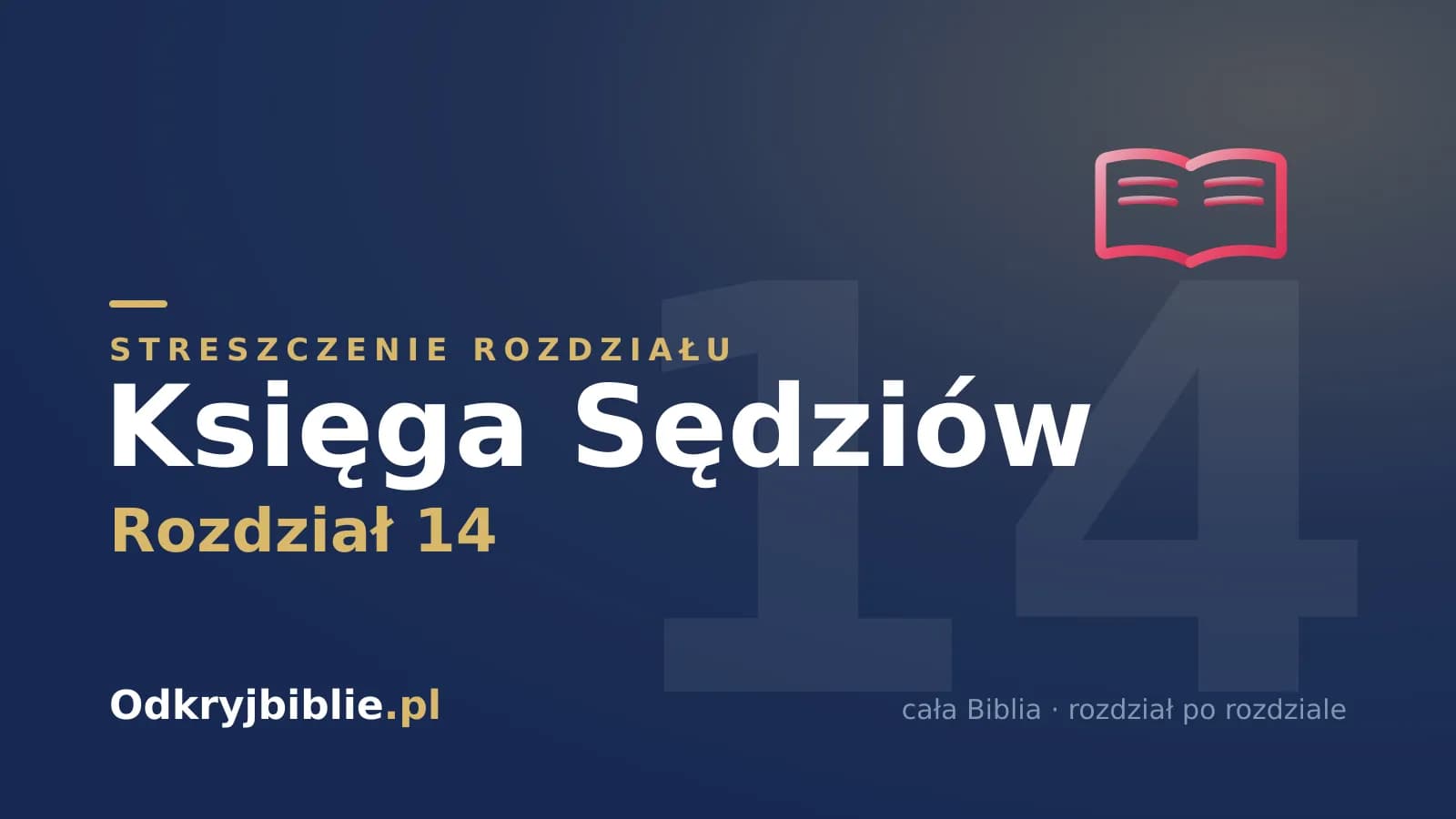Księga Sędziów 14 — streszczenie rozdziału
