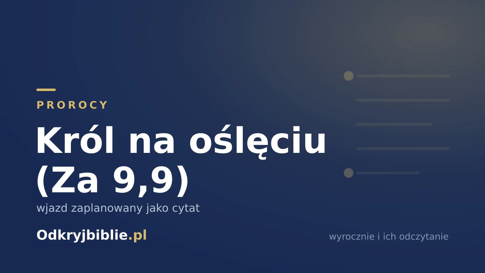Król na oślęciu (Za 9,9) — wjazd zaplanowany jako cytat