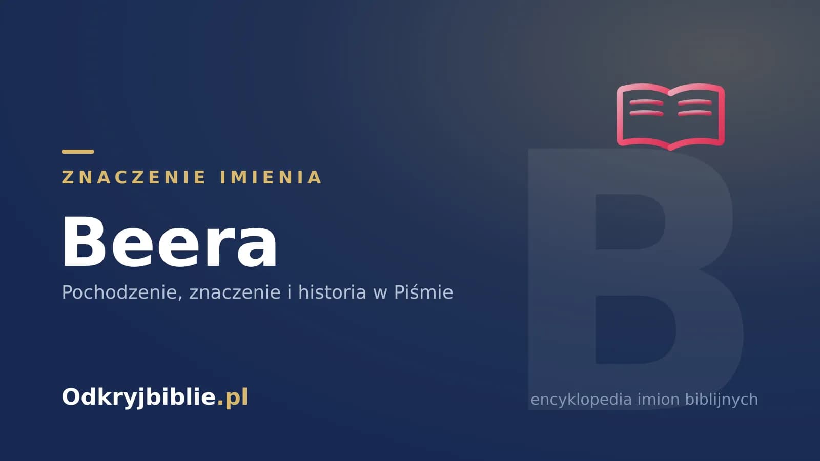 Znaczenie imienia Beera