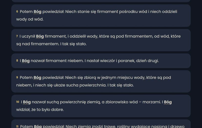 Zrzut ekranu: Biblia wiedzy